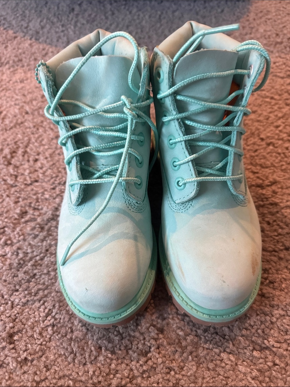 Kids Mint Lace-Up Ankle Boots